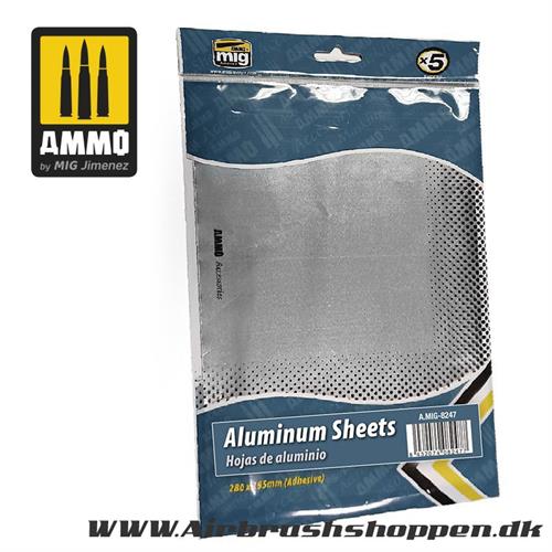 A.MIG 8247 - Aluminium Sheets 280mm x 195mm AMMO